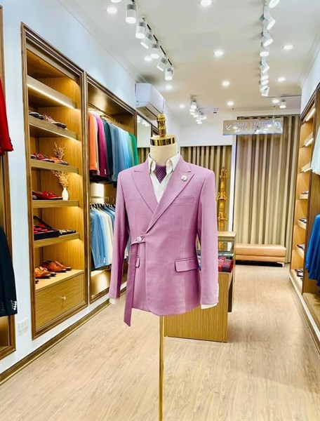 Áo vest tím hồng TK đai S