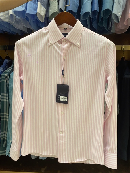 Button Down striped white pink shirts S