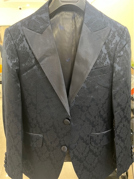 Dark blue brocade tuxedo XL