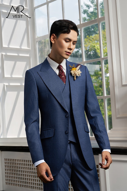 12.3 Am694 Áo Vest Xanh DƯƠng KẺ Caro ChÌm 2850k