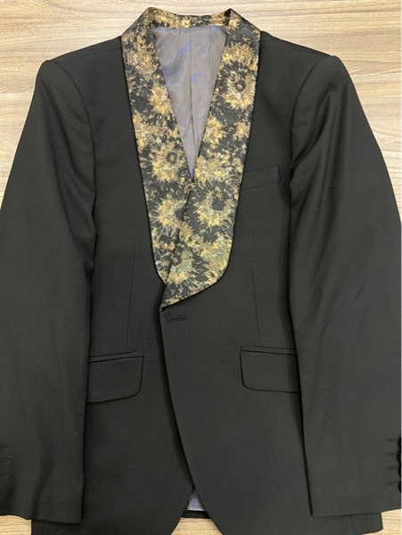 Blackish shawl lapel Brocade XL