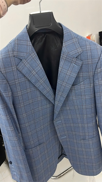 Blue checkered blazer
