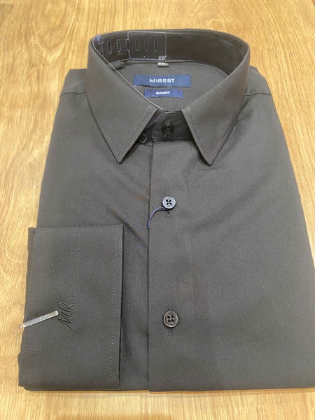 Narrow Point collar black shirt M