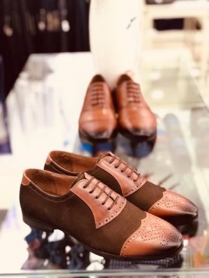Giày dây phối nâu vàng size 38