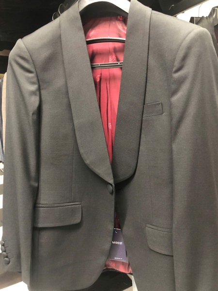 Black tuxedo with red inner lining S