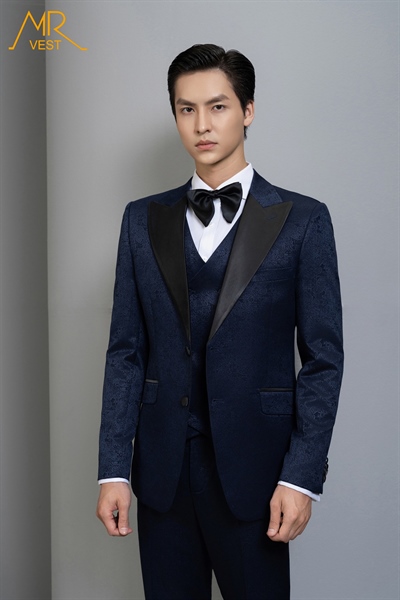 Brocade blue tuxedo