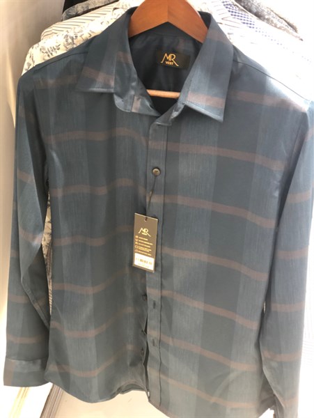 Dài tay caro xanh cổ vịt XL