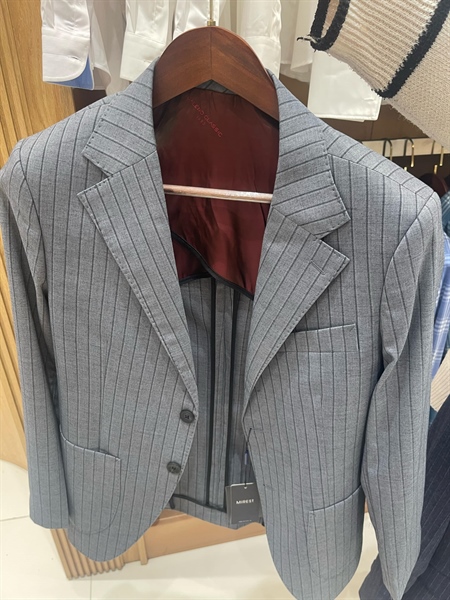 Pin stripes gray blazer