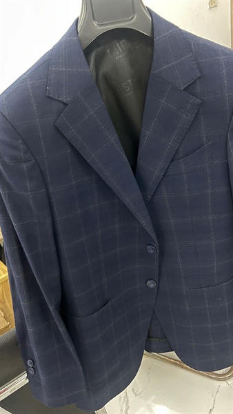 Checkered dark blue blazer XL
