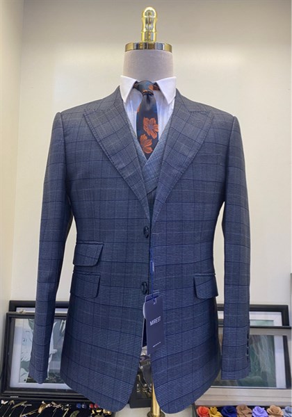 Dark grey glen plaid L