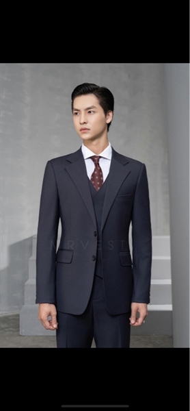 Notch lapel medium grey jacket L