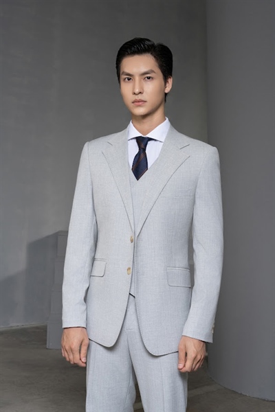 Notch lapel light gray jacket M