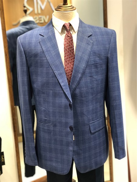 Áo caro xanh mịn size S