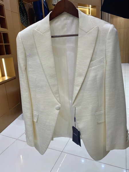 Alternative view of Peak white glitter jacket L