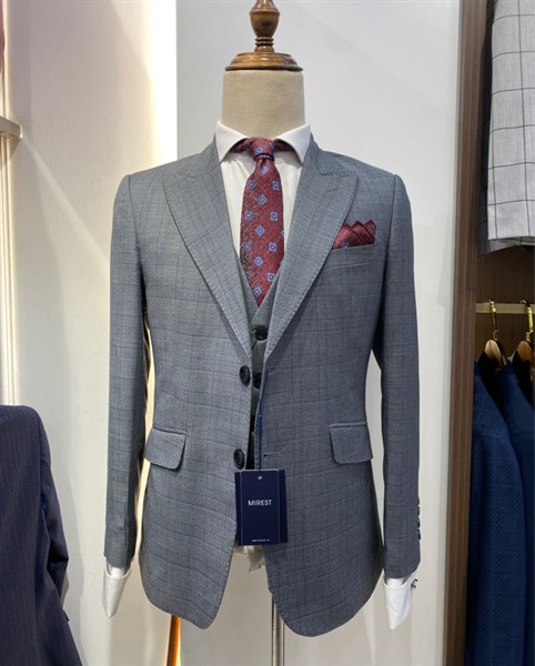 Grey glen plaid M