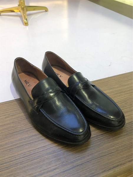 Giày lười đen đai chéo Size 43